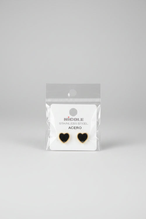 Heart Gold Stainless Steel Earrings