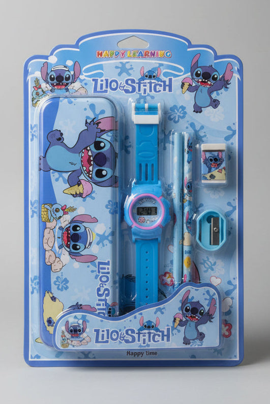 Stitch Stationery Set with Watch & Pencil Tin