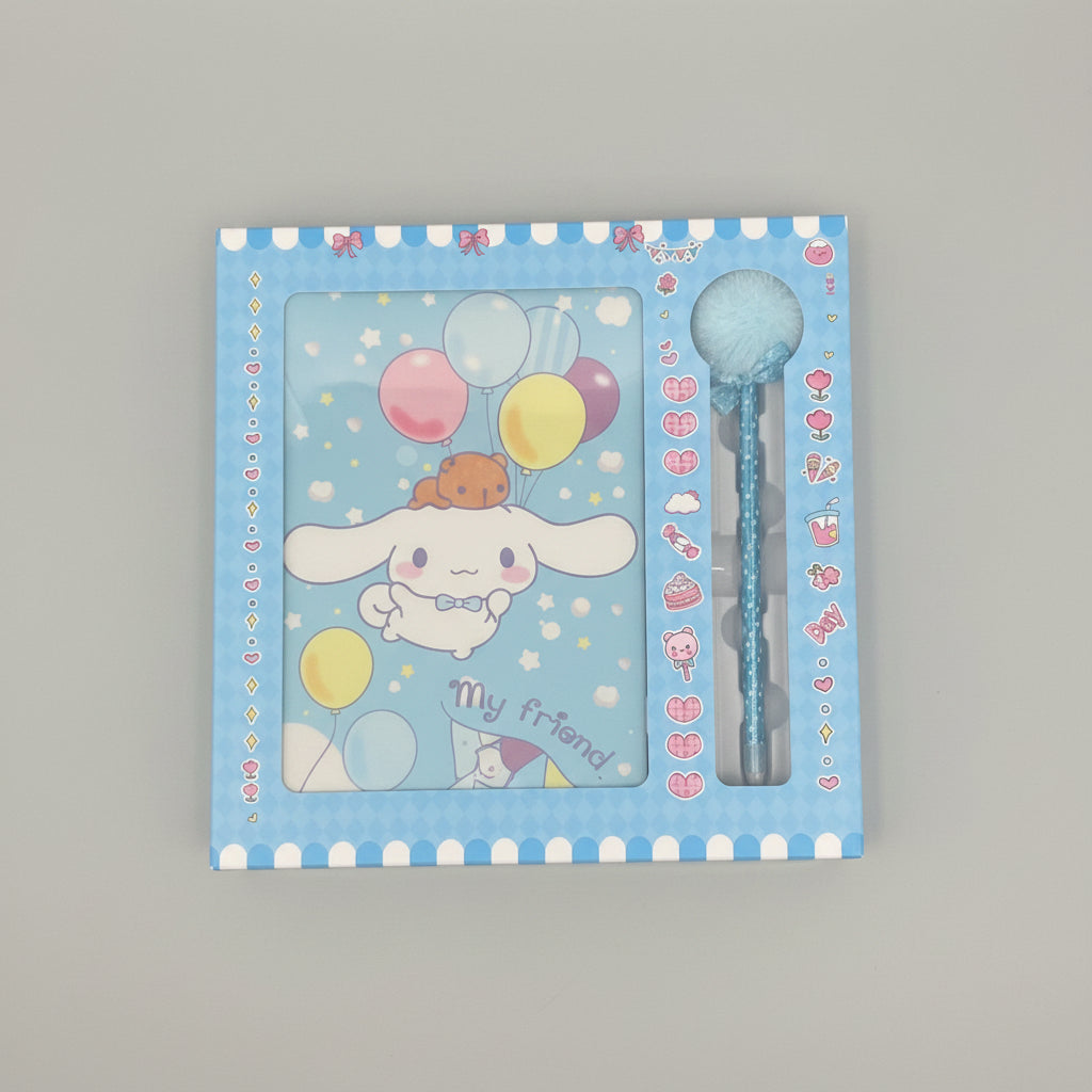 Cinnamoroll Plush Pen & Journal Gift Set | Kawaii Stationery Box