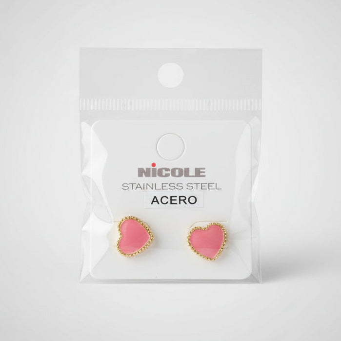 Heart Gold Stainless Steel Earrings