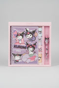 Kuromi Deluxe Stationery Gift Set | Notebook, Sticky Notes & Pen