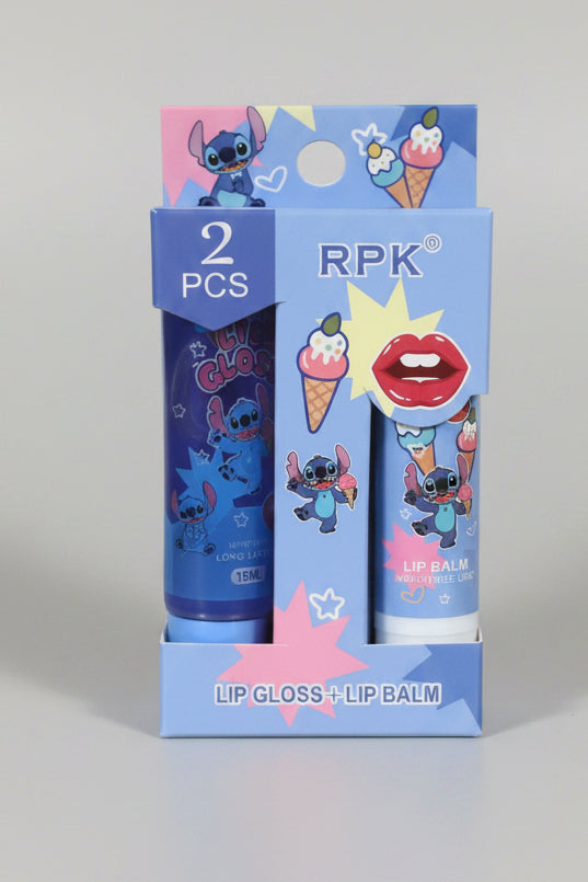 Stitch Lip Balm & Lip Gloss Set | Cute Disney-Inspired Beauty Gift Set