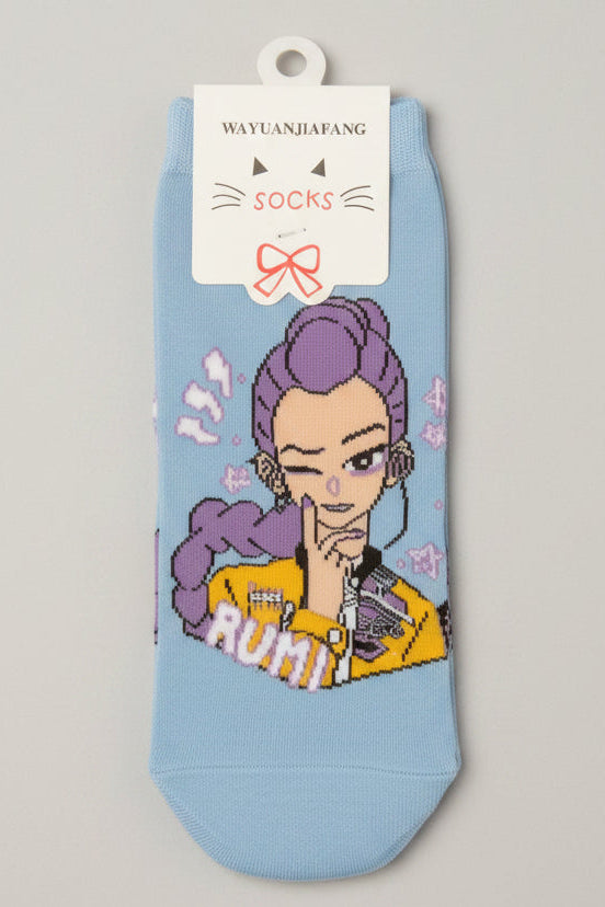 K-Pop Demon Hunters Huntrix Socks | Cute Anime-Inspired Crew Socks