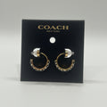 Coach Gold Signature Hoop Earrings