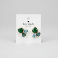 Kate Spade Emerald & Sapphire Heart Crystal Stud Earrings